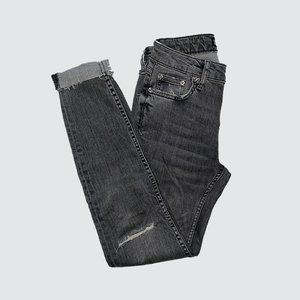 Zara Distressed Skinny Jeans - Grey